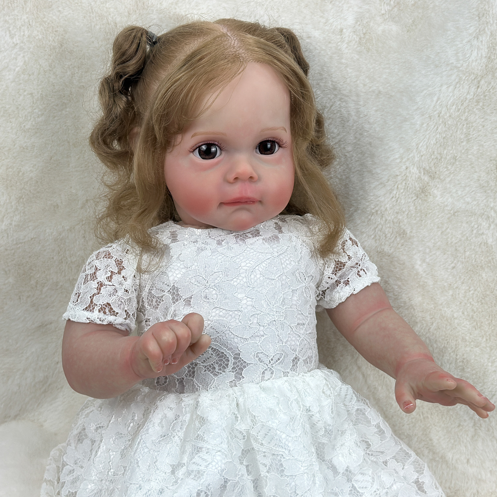 2142 Cloth Body White Dress Dolls Photo